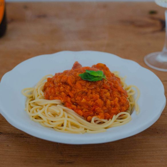Vegetariánske bolonské špagety