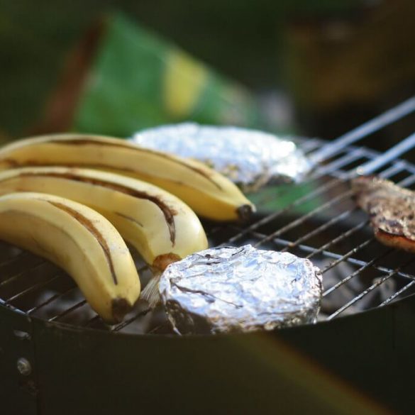 Banane la grătar cu mascarpone delicios