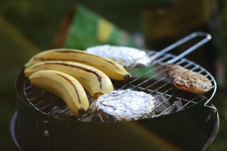Grilovaný banán s lahodným mascarpone